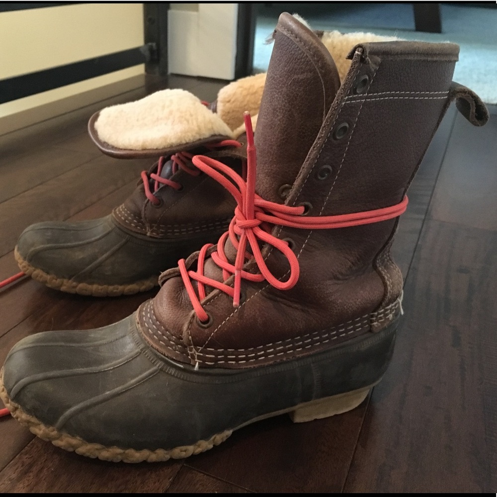 Bean Boots! 10" shearling lined LL Bean Winter
